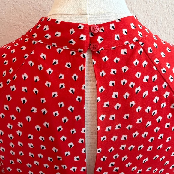 Banana Republic Red Long Sleeve Dress - Picture 4 of 5